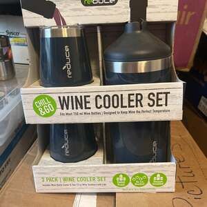 Reduce Stainless Steel Wine Cooler Set, Navy